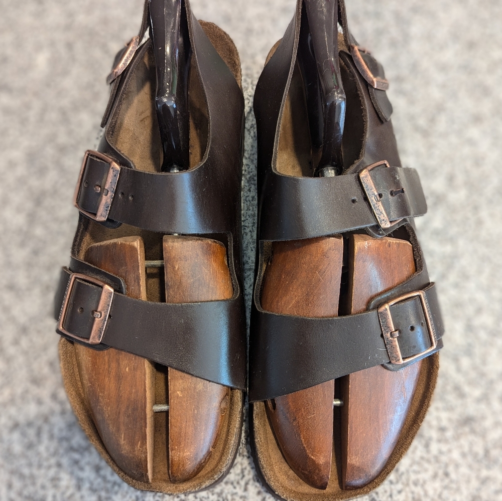 Birkenstock Milano - Size 46 = 12-12.5 US Men's -Brown - Full grain leather